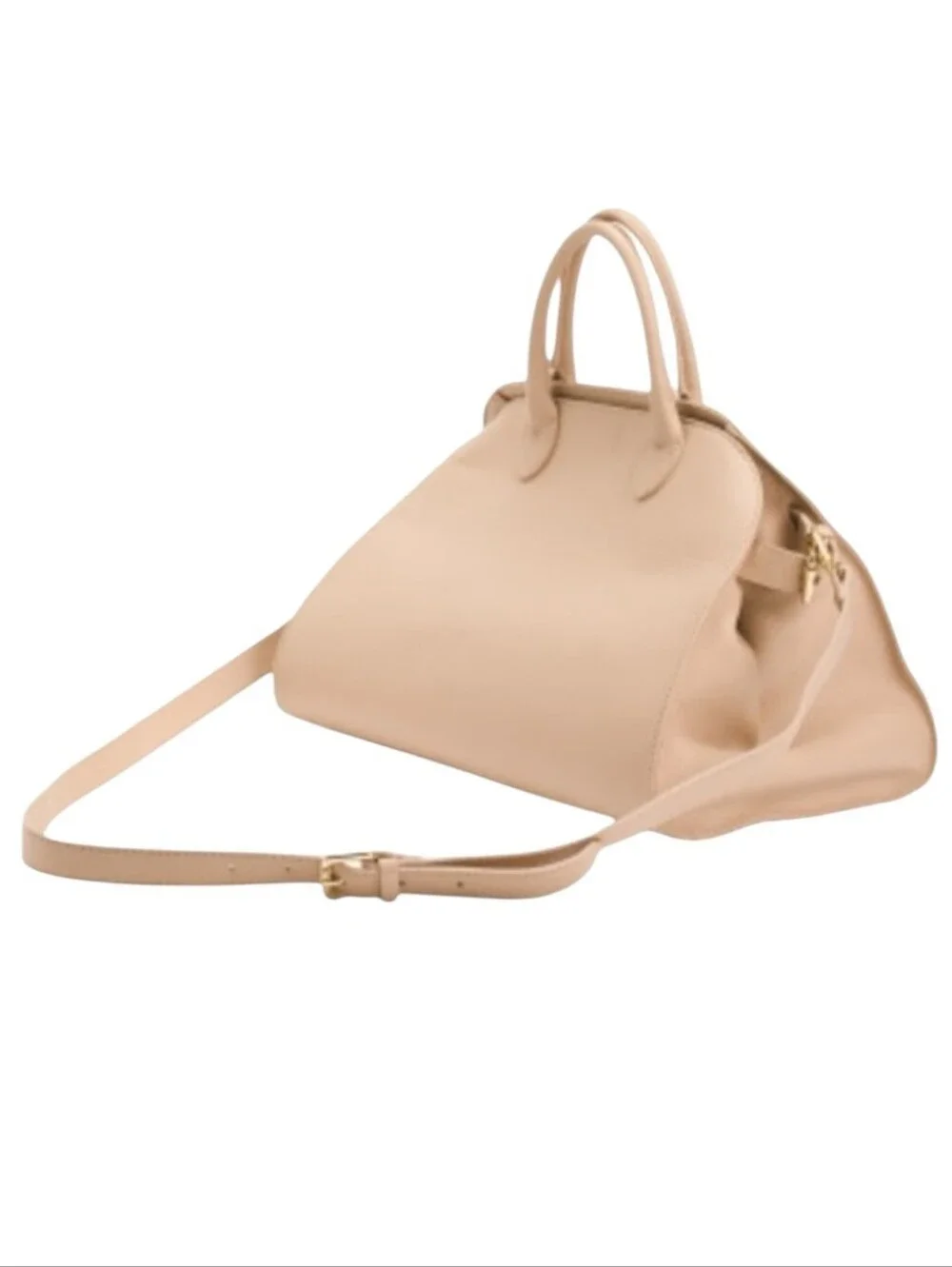 Blush Leather Satchel Bag
